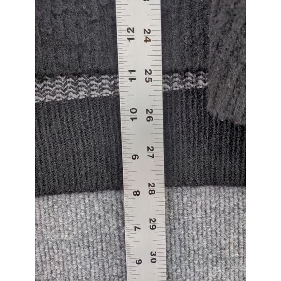 Vintage Orlon Campus Luxury Line Knit Acrylic Sweater SZ XL Gray Striped - Picture 5 of 10